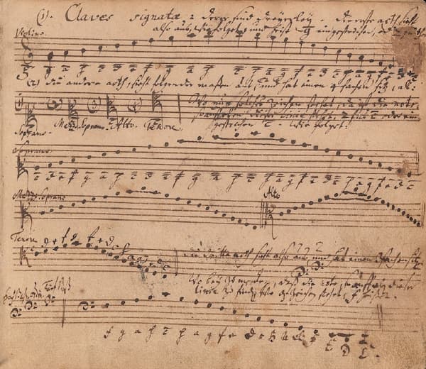 Explanation of clefs which begins the Klavierbüchlein für Wilhelm Friedemann Bach