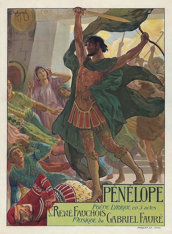 Georges Rochegrosse: Poster for Pénélope at the Théâtre des Champs,10 May 1913 (Gallica: btv1b532216218)