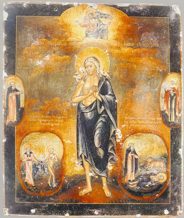 Russian icon of St. Mary of Egypt, 18th century (Kuopio Orthodox Church Museum, Finland)