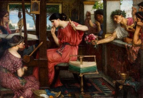 John William Waterhouse: Penelope and the Suitors, 1912 (Aberdeen City Council Archives, Gallery and Museums Collection)