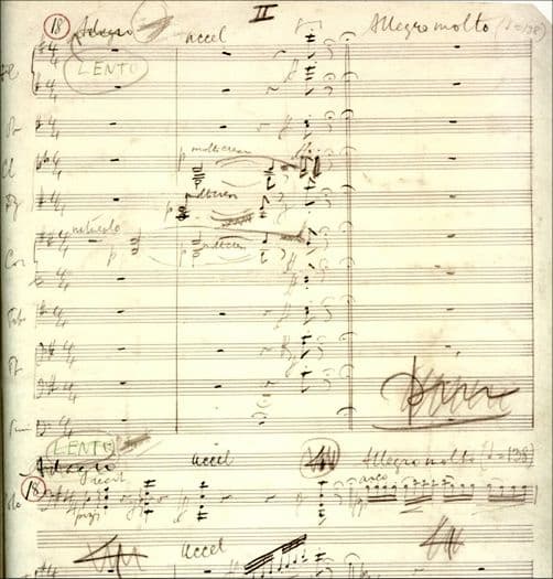 Elgar's Cello Concerto manuscript