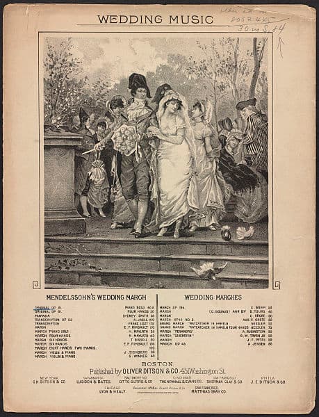 Sheet music for Mendelssohn's wedding march