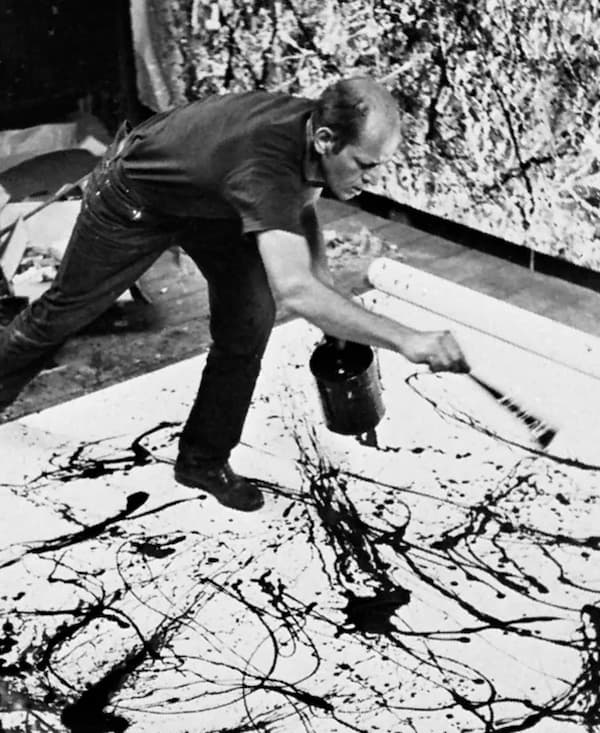 Jackson Pollock painting in 1950