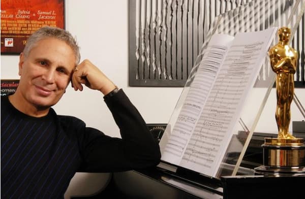 John Corigliano with Oscar from The Red Violin