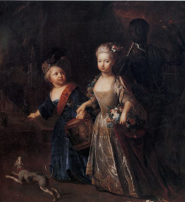 Wilhelmine with her brother Frederick, as children