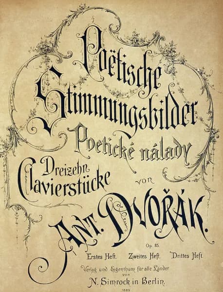 Dvořák's Poetic Tone Pictures title page