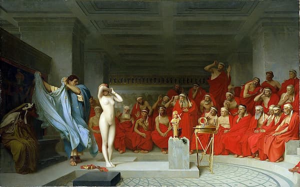 Jean-Léon Gérôme: Phryne before the Areopagus, ca 1861 (Hamburger Kunsthalle)