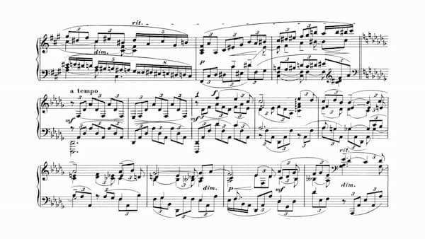 Rachmaninoff’s Piano Concerto No. 3 music score