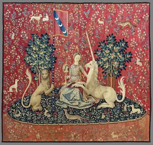 Unicorn Tapestries: La Vue, 1500 (Paris: Cluny Museum)