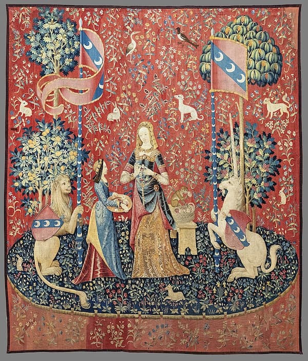 Unicorn Tapestries: L’Odorat, 1500 (Paris: Cluny Museum)