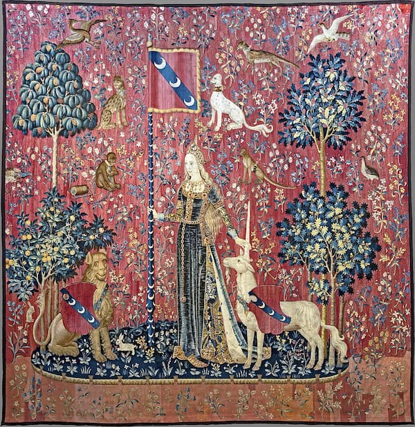 Unicorn Tapestries: Le Toucher, 1500 (Paris: Cluny Museum)