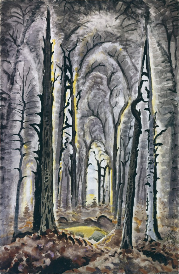 Burchfield: Autumn Sunlight Filtering into the Woods, 1949 (Burchfield Penney Art Center)
