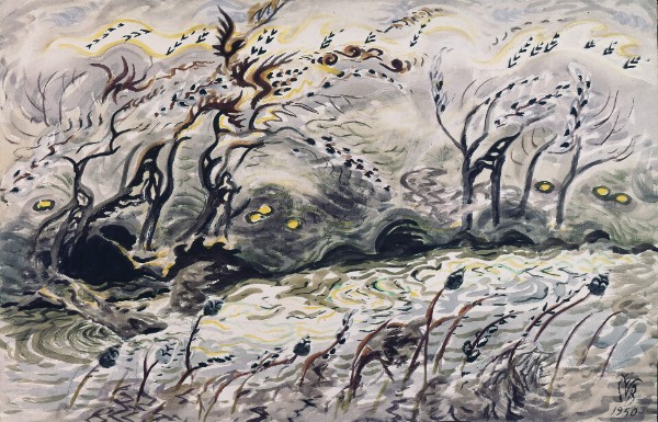 Burchfield: Brookside Music, 1950 (Burchfield Penney Art Center)