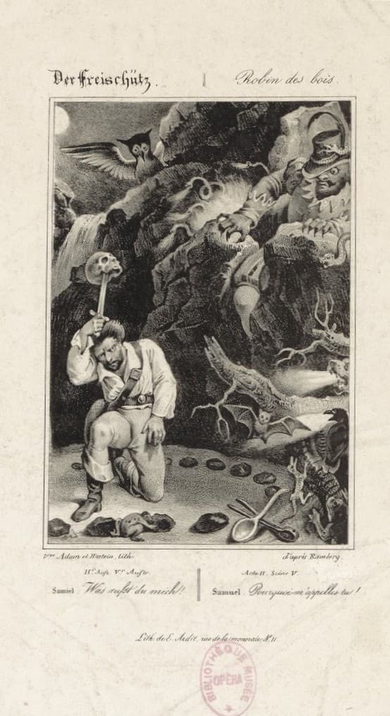 Adam de Victor: The Wolf’s Glen Scene, 1830s (Gallica: btv1b8437708)
