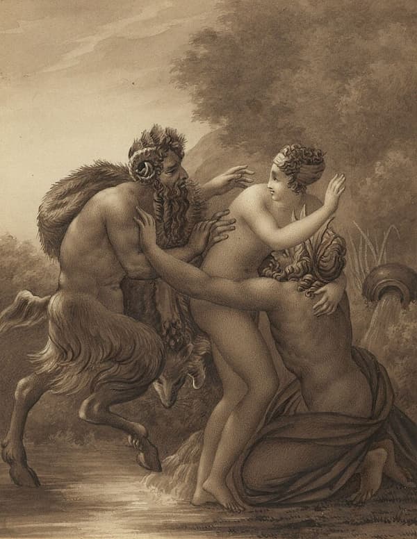 Anne-Louis Girodet de Roussy-Trioson: Pan poursuivant Syrinx, 1926 (Harvard University: Houghton Library)