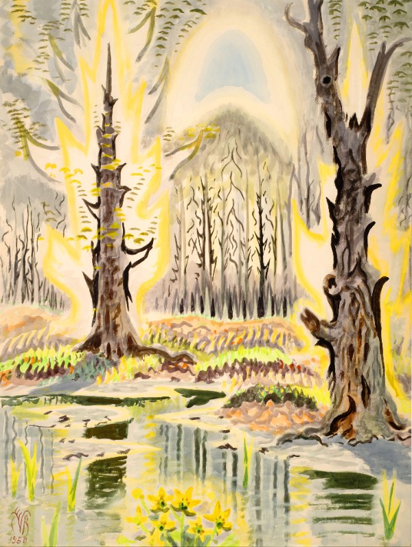 Burchfield: Glory of Spring (Radiant Spring), 1950 (Burchfield Penney Art Center)