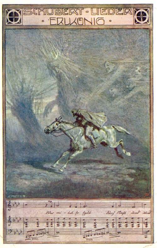 Ernst Kutzer: Der Erlkönig with Schubert score