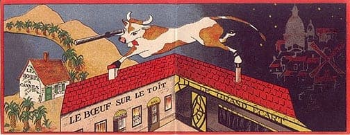 Darius Milhaud: Le bœuf sur le toit advertising card