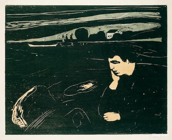 Edvard Munch: <em>Evening (Melancholy III)</em>, 1902 (Art Institute of Chicago)