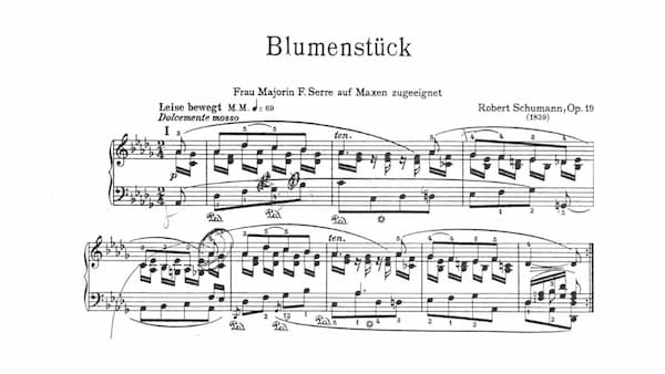 Robert Schumann's Blumenstück music score