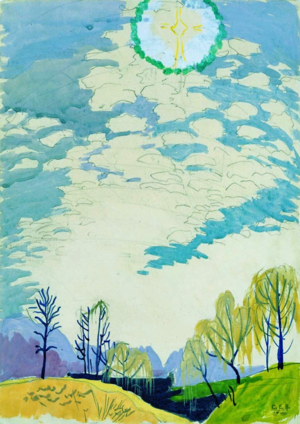 Burchfield: Spring Sky, 1915 (Burchfield Penney Art Center)