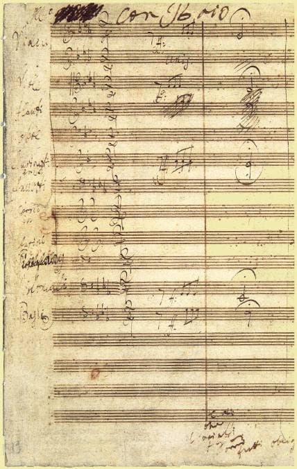 Beethoven's Symphony No. 5 original score