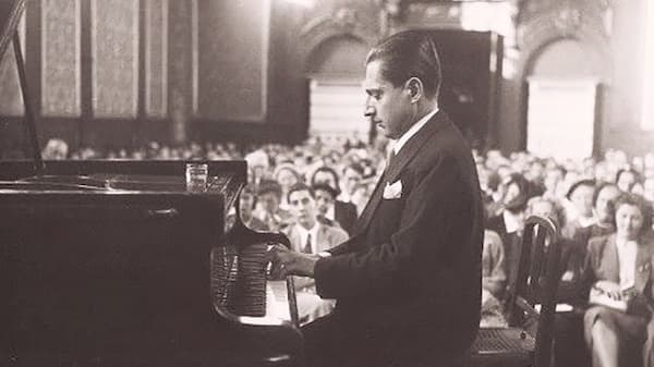 Dinu Lipatti performing at the piano
