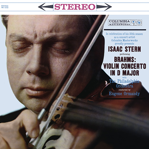 Isaac Stern Brahms violin concerto album cover