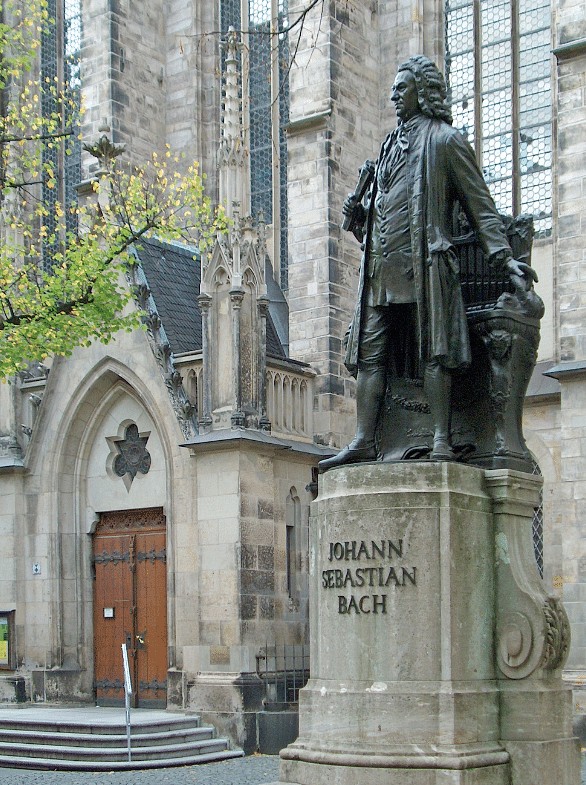 Bach's statue in Leipzig