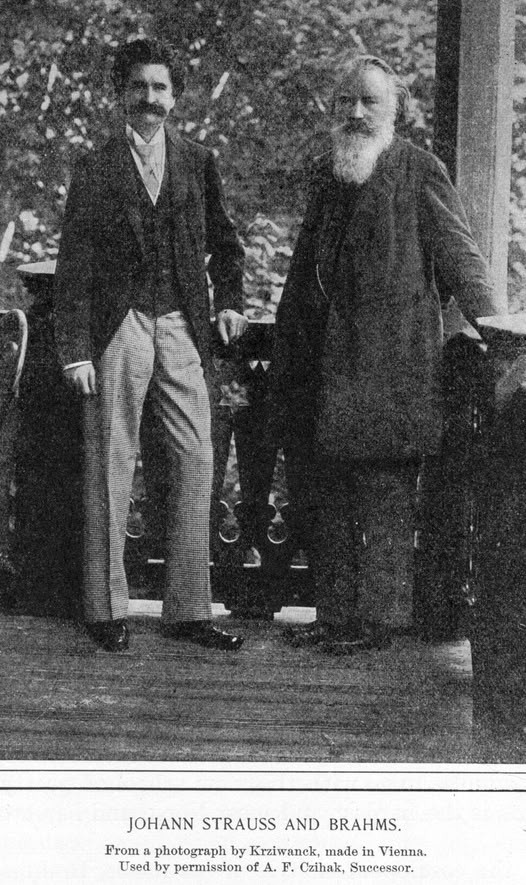 Johannes Brahms and Johann Strauss II