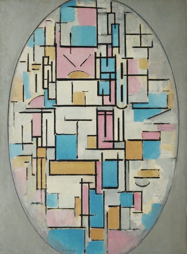 Mondrian: Composition in Oval with Colour Planes I, 1914 (New York: Museum of Modern Art)