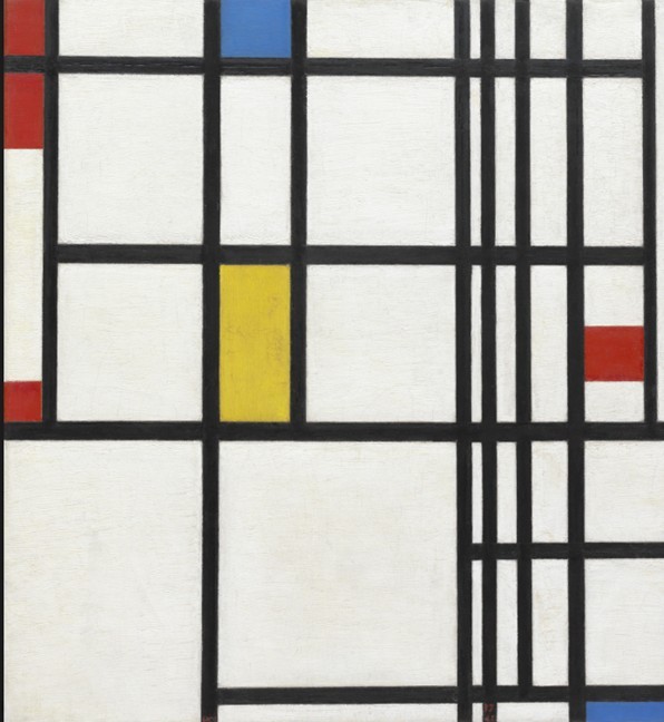 Mondrian. Composition in Red, Blue, and Yellow, 1937–42 (New York: Museum of Modern Art)