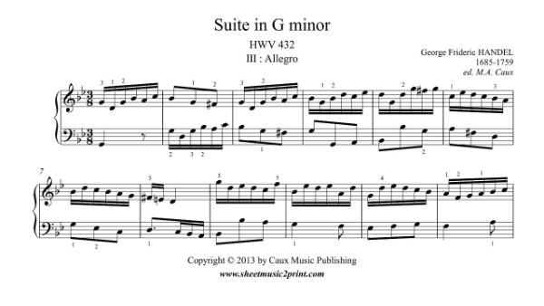 Handel's Suite No. 7 "Allegro"