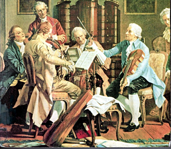 Haydn playing a string quartet