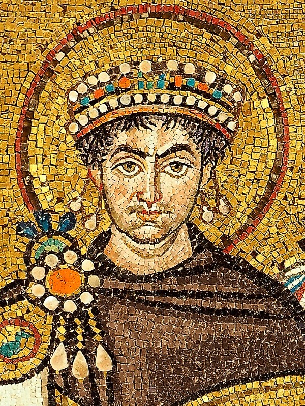 Mosaic of Justinian I (detail)