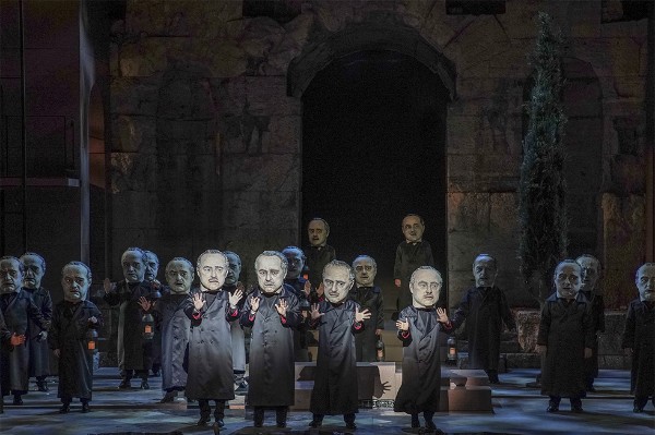 The Courtiers disguised in the abduction scene, 2025 (Greek National Opera)