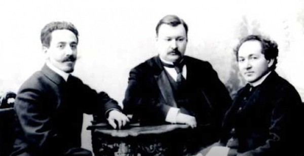 Felix Blumenfeld with Alexander Glazunov and Leopold Godowsky