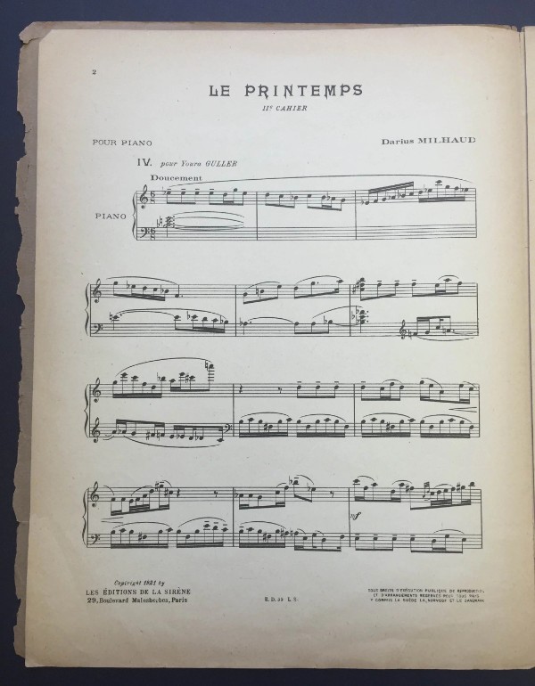 Darius Milhaud: Le Printemps