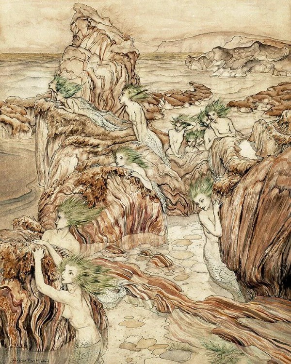 Arthur Rackham: The Daughters of the Old Man of the Sea, 1922