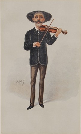 Caricature of Pablo de Sarasate in Vanity Fair, 1889