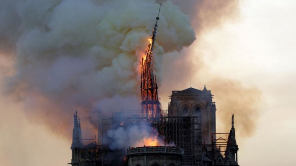 Notre Dame fire in 2019