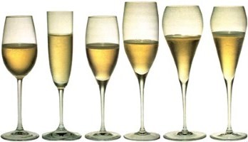 A Variety of Champagne glass styles