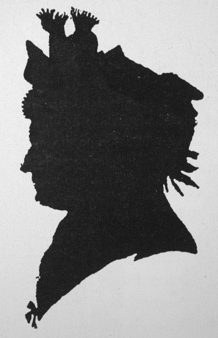 A silhouette of Maria Barbara Bach