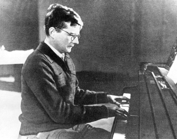 Dmitri Shostakovich composing