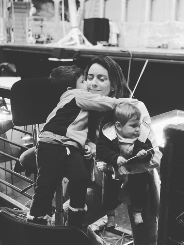 Alondra de la Parra and her sons