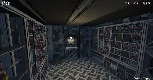 Blue Prince wine cellar