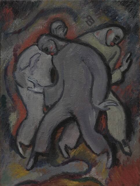 Albert Bloch: Die drei Pierrots Nr. 2 (The Three Pierrots No. 2), 1911 (Nelson-Atkins Museum)