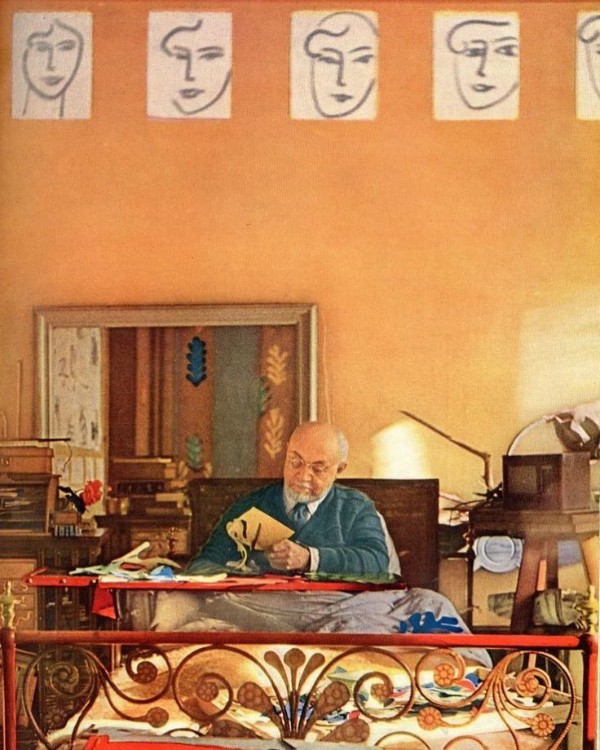 Matisse in bed, 1948