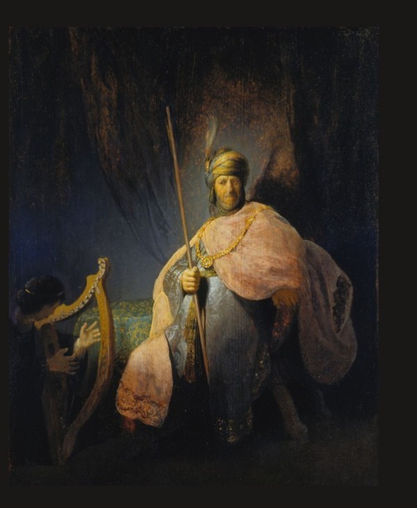 Rembrandt: David Playing the Harp in front of Saul, 1630–1631 (Städel Museum)