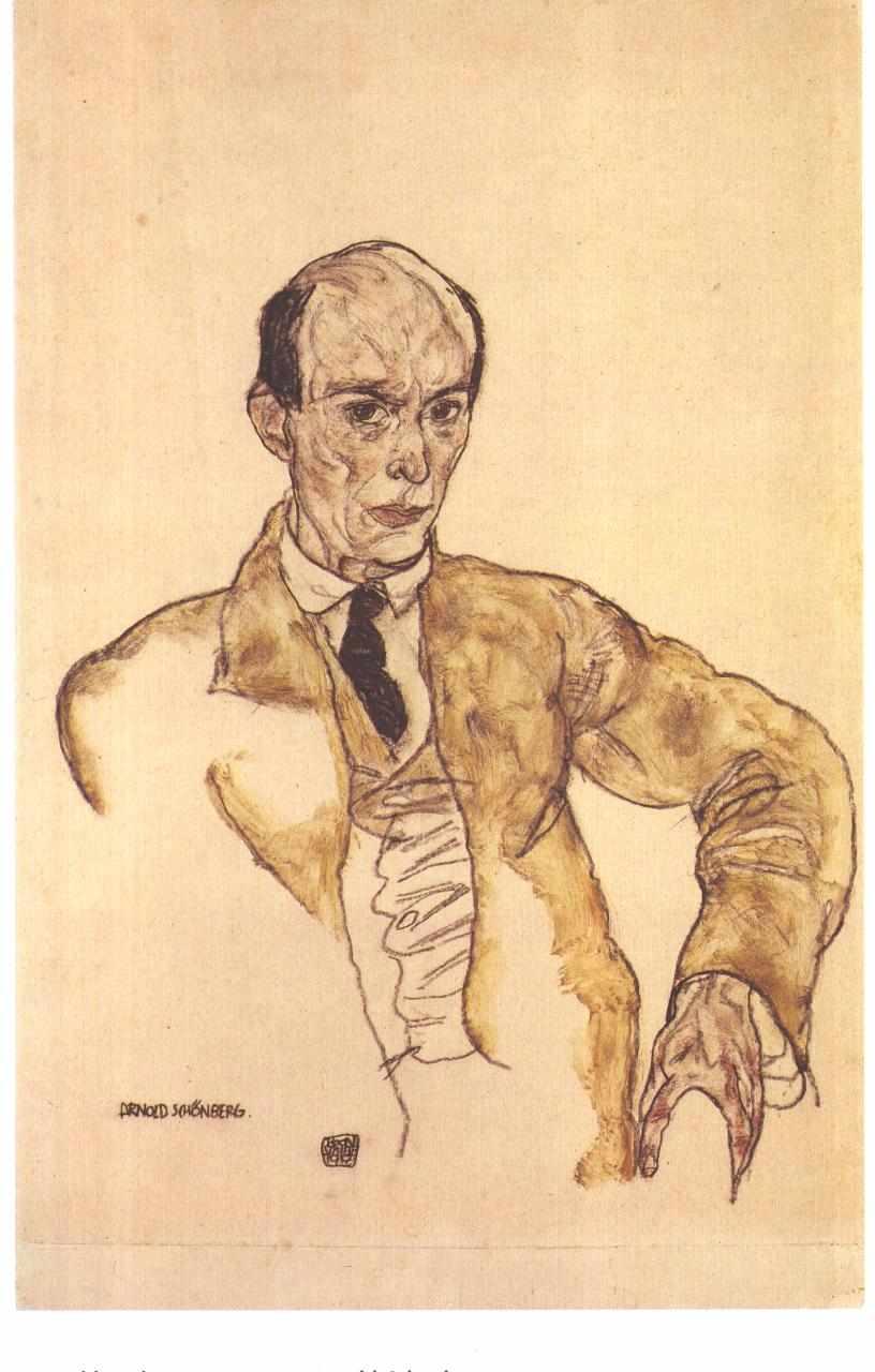 Arnold Schoenberg, painted by Egon Schiele (1917)